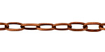 Antique Copper (plated) Long Etched Oval Cable Chain