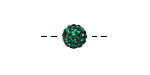Emerald Pave (w/ Preciosa Crystals) Round 8mm