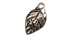 Green Girl Pewter Lady Bug Leaf 15x27mm