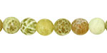Lime Fire Agate Round 8mm