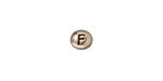 TierraCast Antique Rhodium (plated) Alphabet Bead "F" 7x6mm
