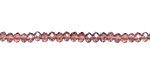 Raspberry Mocha AB Crystal Faceted Rondelle 3mm