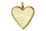 Brass Heart Bezel 25mm
