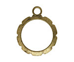 Artistic Wire Antique Brass Round Wrapper 28x34mm