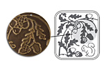 Vintaj DecoEmboss Die Acorn Hollow 2 3/8"x2 5/8"