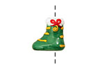 Grace Lampwork Stocking Focal 15x17mm