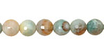 Ocean Blue Agate Faceted Round 8mm
