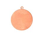 Copper Large Circle Blank Pendant 25x28mm