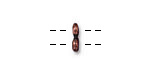 TierraCast Antique Copper (plated) Nugget 2-Hole Bar 5x10mm