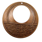 Stampt Antique Copper (plated) Vine Print Gypsy Hoop 50mm