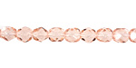 Czech Fire Polished Glass Rosaline Round 6mm