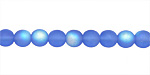 Czech Glass Matte Sapphire AB Round 6mm