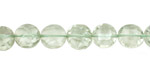 Prasiolite Faceted Puff Coin 8mm