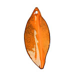 C-Koop Enameled Metal Pumpkin Orange Pointed Leaf 15-20x40-45mm