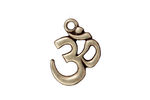 TierraCast Antique Brass (plated) Om Pendant 16x22mm