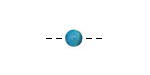 Tagua Nut Turquoise Round 6mm