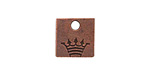 Nunn Design Antique Copper (plated) Mini Square Crown Tag 13mm