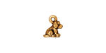 TierraCast Antique Gold (plated) Dog Charm 7x10mm