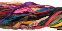 Multi-Color 100% Silk Sari Ribbon