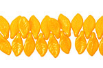 Czech Glass Citrus Leaf Drop 6x12mm