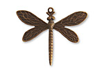 Vintaj Natural Brass Queen Dragonfly 35x30mm