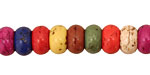Multi-Color Magnesite Rondelle 10mm