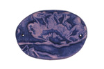 Humble Beads Polymer Clay Violet Poppy Fields Link 35x25mm