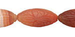 Carnelian (natural-matte) Carved Horse Eye 26-28x12-13mm