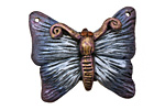Poison Tree Polymer Clay Blue Butterfly 33-34x27-28mm