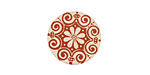 Lillypilly Bronze Scrolling Daisy Anodized Aluminum Disc 19mm, 24 gauge
