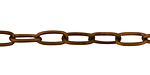 Vintaj Natural Brass Elongated Oval Cable Chain