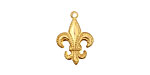 Brass Fleur De Lis Charm 13x18mm