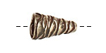 Saki White Bronze Wavy Cone 21x12mm
