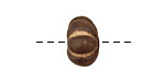 Gaea Ceramic Cream on Chocolate Lantern 9x15-16mm