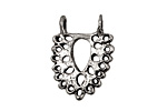 Green Girl Pewter Lace Pendant 19x25mm