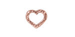 TierraCast Antique Copper (plated) Hammertone Heart Link 14x12mm