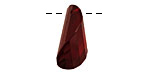 Garnet Faceted Twisted Oval 15x17mm