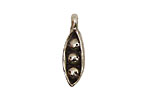 Green Girl Pewter 3 Peas in a Pod 9x27mm