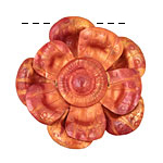 Patricia Healey Copper Stacked Flower Pendant 41mm