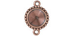 TierraCast Antique Copper (plated) Twisted Round Frame Link 24x16mm