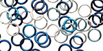 Ocean Mix Enameled Copper Round Jump Ring 7mm, 18 gauge