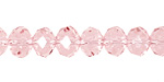 Light Rose Crystal Faceted Rondelle 10mm
