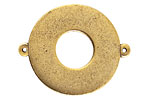 Nunn Design Antique Gold (plated) Flat Grande Circle Tag Toggle Link 38x30mm