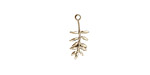 Stampt Antique Pewter (plated) Olive Branch Charm 6x15mm