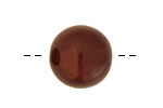 Tagua Nut Dark Brown Round 20mm