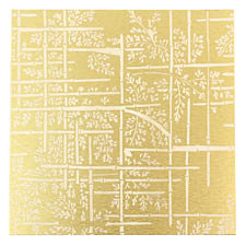 Lillypilly Gold Bamboo Anodized Aluminum Sheet 3"x3", 22 gauge