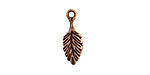 Nunn Design Antique Copper (plated) Leaf Charm 7x18mm