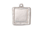 TierraCast Rhodium (plated) Large Square Frame Drop 21x25mm