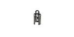 Silver (plated) Foldover Crimp End 11x5mm