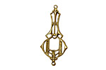 Stampt Antique Gold (plated) Deco Drop Connector 15x32mm